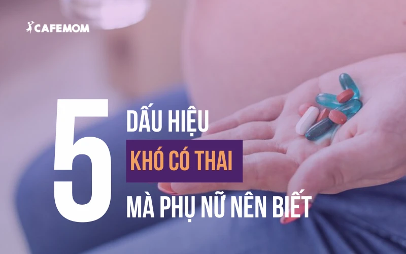 TOP 5 DẤU HIỆU KHÓ CÓ THAI PHỤ NỮ NÊN BIẾT