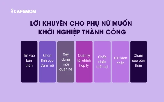 Một số lời khuyên dành cho phụ nữ khởi nghiệp