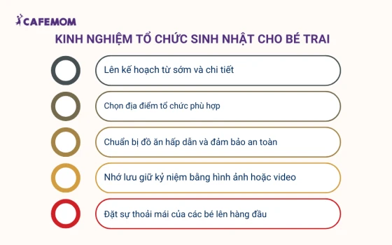 Kinh nghiệm tổ chức sinh nhật cho bé trai