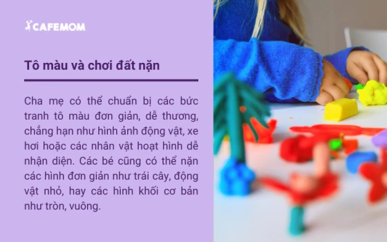 Tô điểm bữa tiệc cùng các hoạt động tô màu và đất nặn