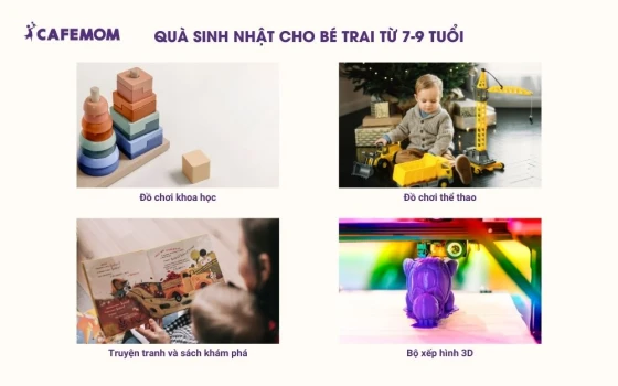 Quà sinh nhật cho bé trai độ tuổi từ 7 - 9 tuổi