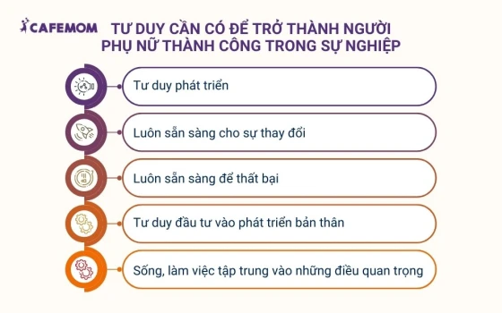 Tư duy cần có để trở thành người phụ nữ thành công trong sự nghiệp