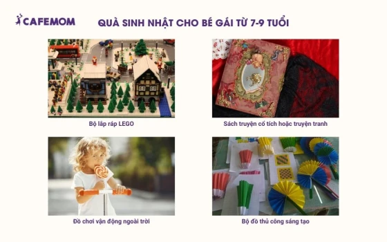 Quà tặng sinh nhật cho bé gái từ 7-9