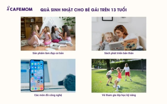 Quà tặng sinh nhật cho bé gái từ 13 tuổi trở lên