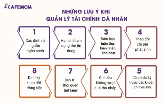 Quản lý tài chính cá nhân cần cân nhắc đến một số lưu ý