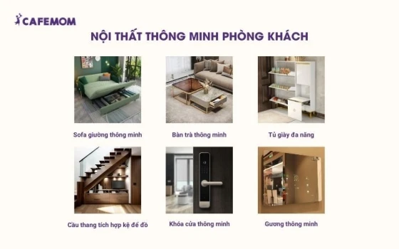 Các món đồ nội thất thông minh phòng khách