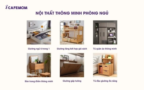 Các đồ nội thất thông minh phòng ngủ