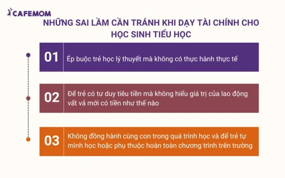 Những sai lầm cần tránh khi dạy tài chính cho học sinh tiểu học