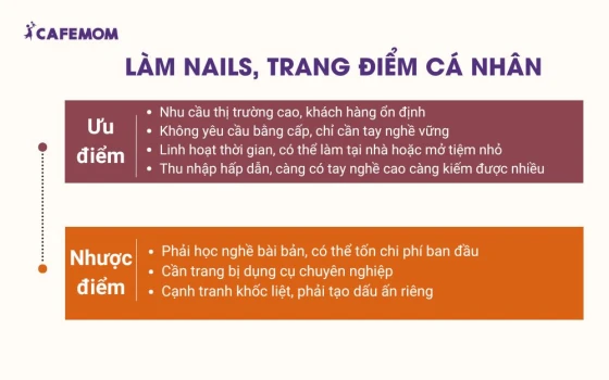 Làm nails, trang điểm cá nhân – Nghề làm đẹp linh hoạt, thu nhập ổn định