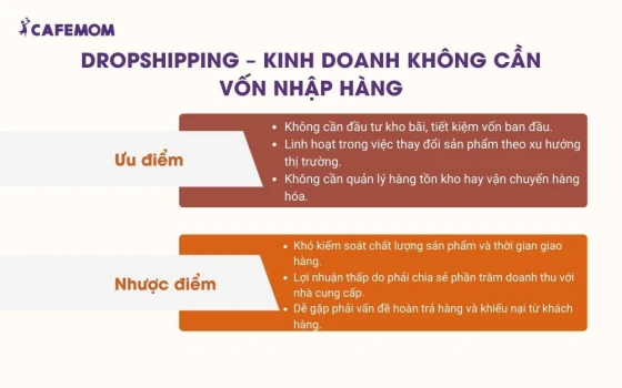 Dropshipping – Kinh doanh không cần vốn nhập hàng